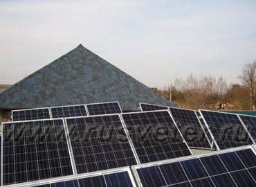 Солнечная станция на плоской крыше